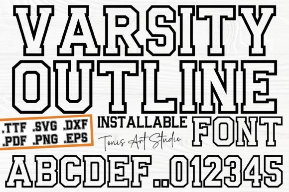 Bring the Stadium Spirit Home with Ab Varsity Outline Font