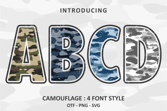 Camouflage: A Bold Military Font for Striking Visual Identities