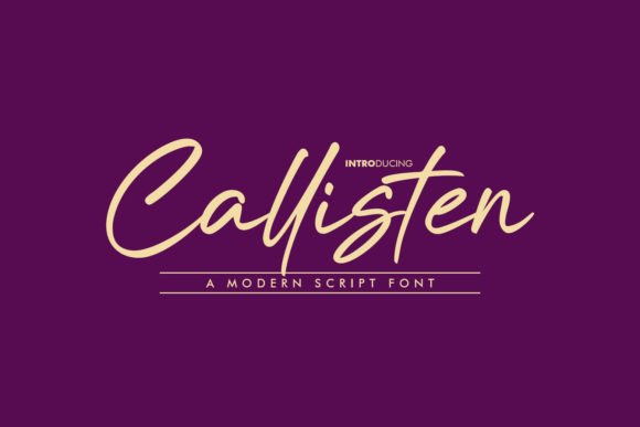 Elevate Your Designs with Callisten: A Modern Script Handwriting Font