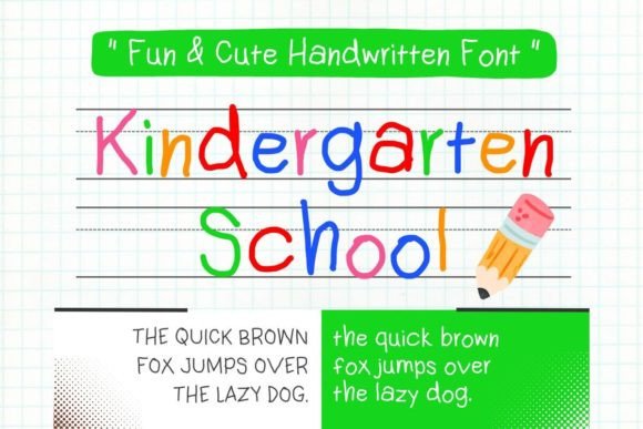 Kindergarten School: Unleashing Creativity with the Perfect Cute Handwritten Font