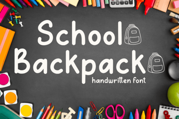 School Backpack: A Playful Typography Guide