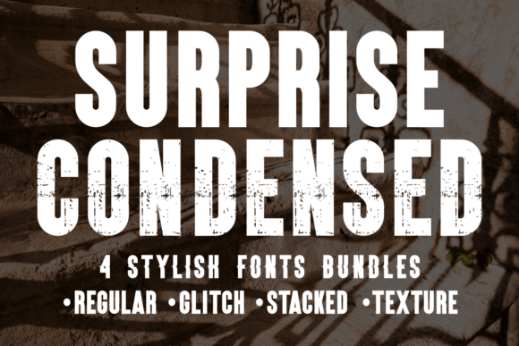 Surprise Condensed Texture: A Bold Winter Font