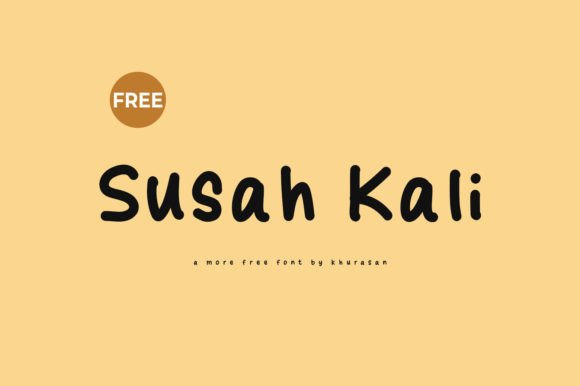 Susah Kali: A Modern Handwritten Font for Creative Projects