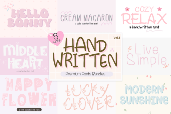 The Handwritten Bundle: Modern Minimalist Typefaces